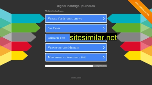 Digital-heritage-journal similar sites