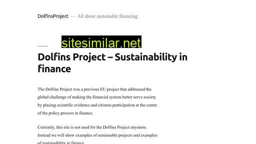dolfinsproject.eu alternative sites