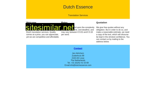 dutchessence.eu alternative sites