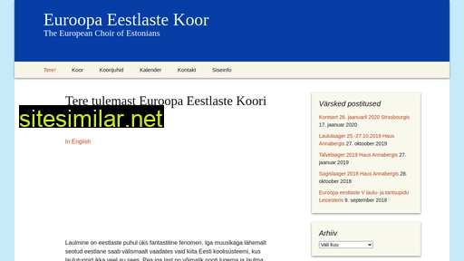 eestikoor.eu alternative sites