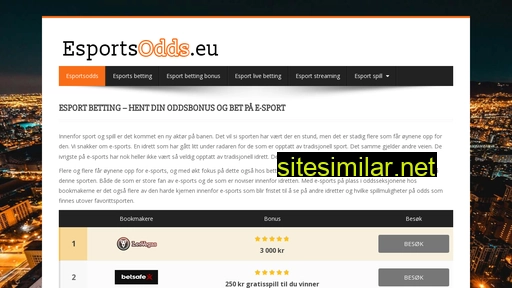 esportsodds.eu alternative sites