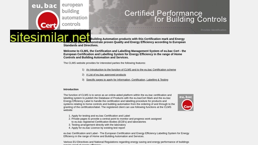 eubaccert.eu alternative sites
