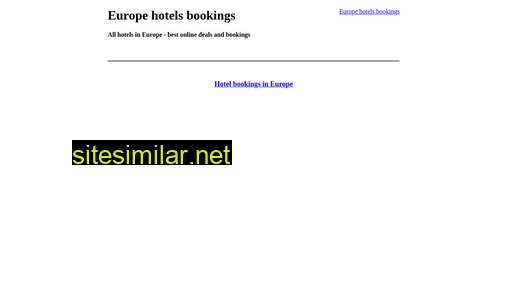 Europe-hotels-bookings similar sites