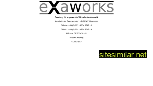 Exaworks similar sites