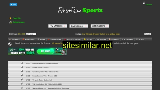 firstsrowsports.eu alternative sites