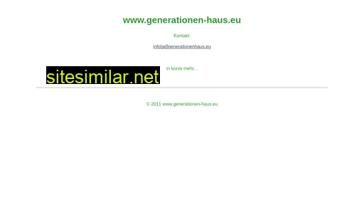 generationen-haus.eu alternative sites