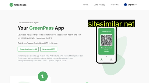 greenpassapp.eu alternative sites