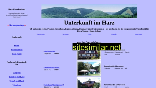 Harz-unterkunft similar sites