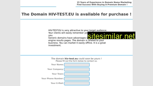 hiv-test.eu alternative sites
