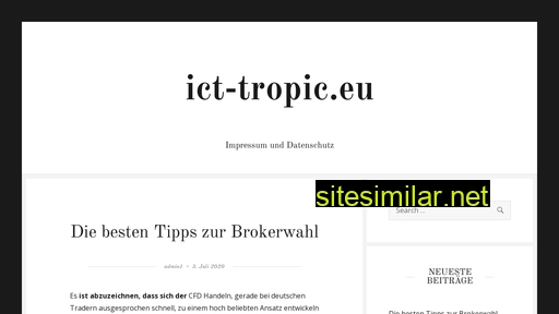 ict-tropic.eu alternative sites