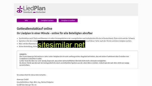 liedplan.eu alternative sites