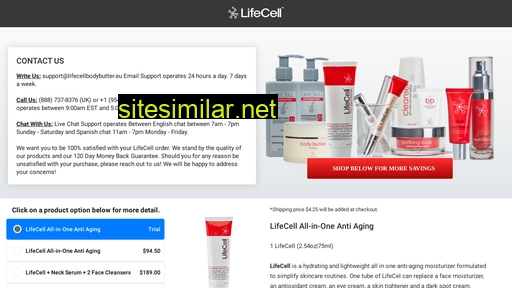 Lifecellbodybutter similar sites