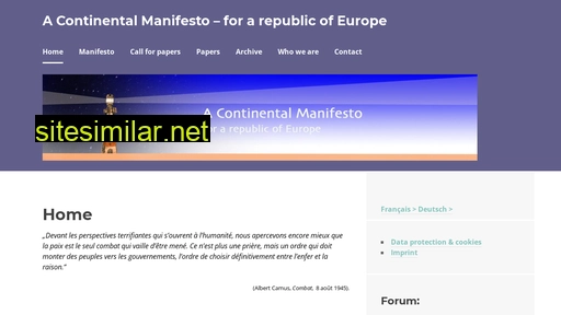 manifeste-continental.eu alternative sites