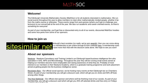 Mathsoc similar sites