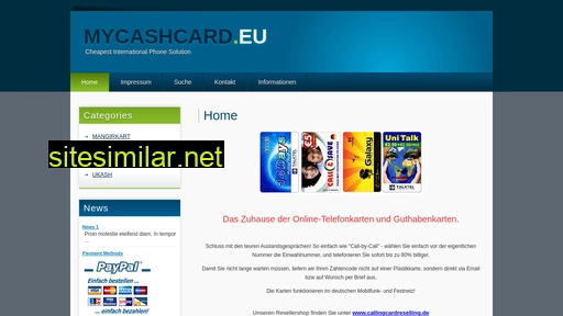 mycashcard.eu alternative sites