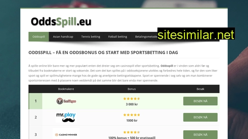 oddsspill.eu alternative sites