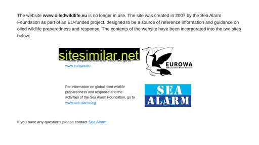oiledwildlife.eu alternative sites