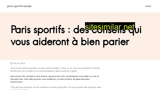 Paris-sportif-canada similar sites