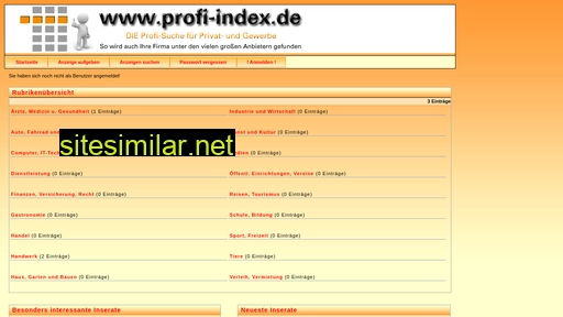 Profi-index similar sites
