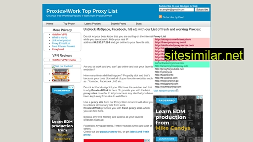 proxies4work.eu alternative sites