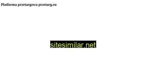 przetarg.eu alternative sites