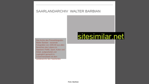 saarlandarchiv-walter-barbian.eu alternative sites