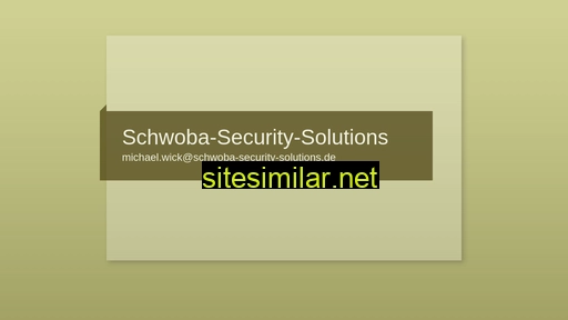 schwoba-security-solutions.eu alternative sites