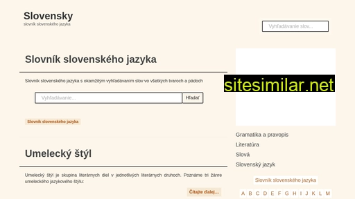 Slovensky similar sites