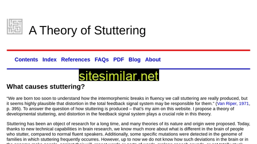 Stuttering-theory similar sites
