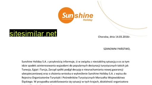 sunshineholiday.eu alternative sites