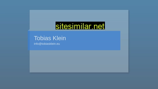 tobiasklein.eu alternative sites