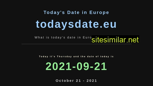todaysdate.eu alternative sites