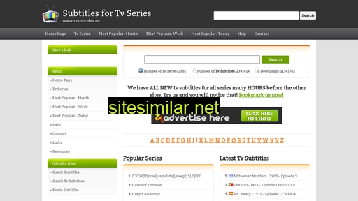 tvsubtitles.eu alternative sites