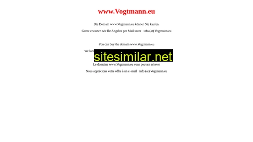 vogtmann.eu alternative sites