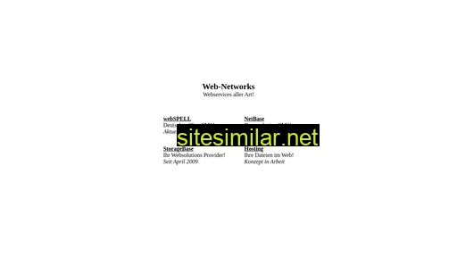 Web-networks similar sites