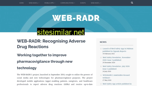 Web-radr similar sites