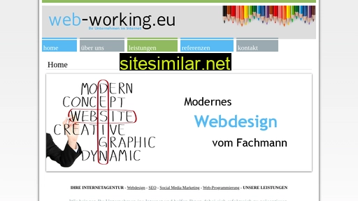 Web-working similar sites