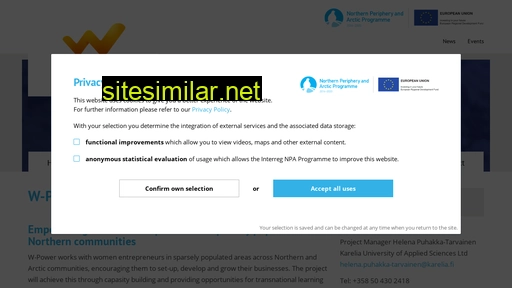w-power.interreg-npa.eu alternative sites