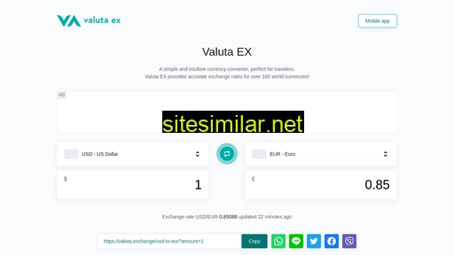valuta.exchange alternative sites