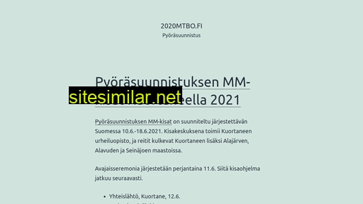 2020mtbo.fi alternative sites