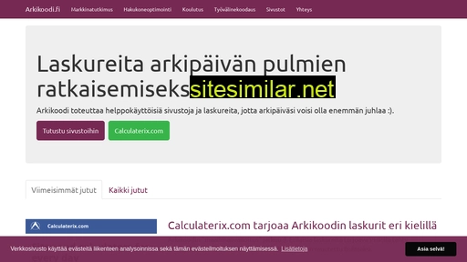 arkikoodi.fi alternative sites