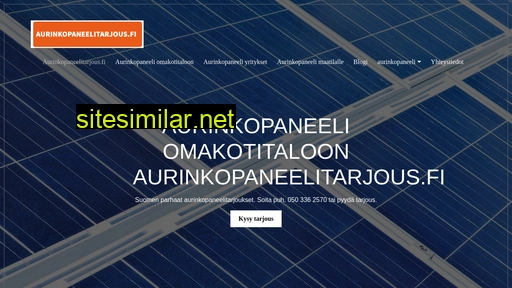 Aurinkopaneelitarjous similar sites
