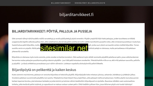 biljarditarvikkeet.fi alternative sites