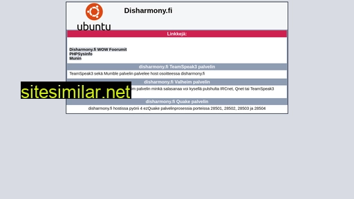 disharmony.fi alternative sites