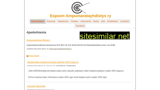 espoonampumarata.fi alternative sites