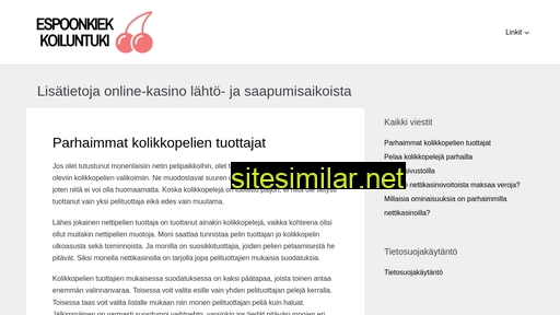 espoonkiekkoiluntuki.fi alternative sites