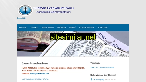 evankeliumikoulu.fi alternative sites