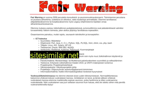 fairwarning.fi alternative sites