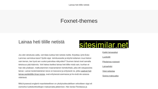 foxnet-themes.fi alternative sites