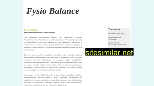 fysiobalance.fi alternative sites